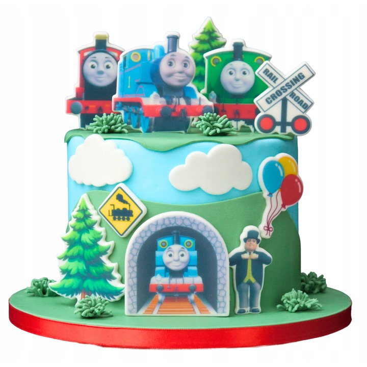 Set Decoratiuni Pentru Tort, Slodka Fanaberia, Thomas Si Prietenii, 12 Piese, Accesorii Patiserie, Ornamente Tort Copii, Decoratiuni Petrecere Aniversara, Calitate Superioara, Usor De Aplicat Pe Desert, Design Atractiv Si Vesel, Accesorii Cofetarie