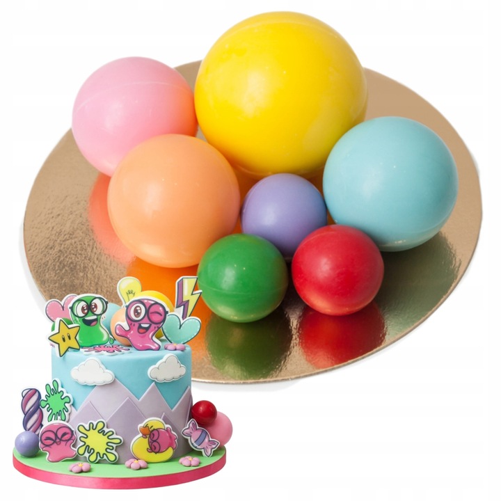 Bile De Ciocolata Decorative, Slodka Fanaberia, Design Atractiv, 7 Piese, Multicolor, Accesorii Patiserie, Ornamente Tort Copii, Decoratiuni Petrecere Aniversara, Calitate Superioara, Usor De Aplicat Pe Desert, Design Atractiv Si Vesel