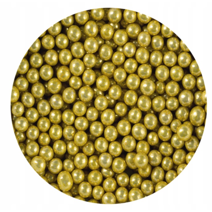 Perle Din Zahar Pentru Decor, Slado, Italiene, 10 g, 5 mm, Auriu, Accesorii Patiserie, Ornamente Tort Copii, Decoratiuni Petrecere Aniversara, Calitate Superioara, Usor De Aplicat Pe Desert, Design Atractiv Si Vesel, Accesorii Cofetarie