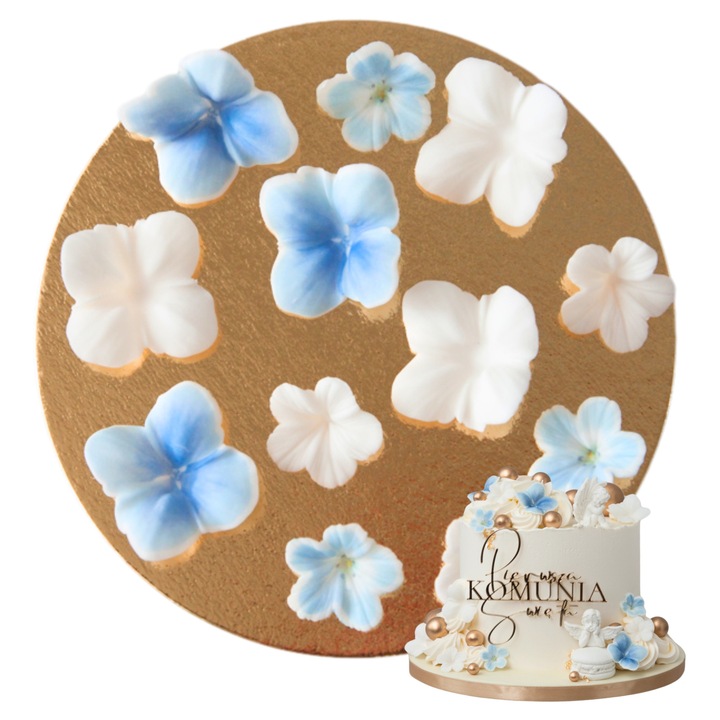 Flori Decorative Comestibile, Slodka Fanaberia, Design Atractiv, 12 Piese, Albastru, Accesorii Patiserie, Ornamente Tort Copii, Decoratiuni Petrecere Aniversara, Calitate Superioara, Usor De Aplicat Pe Desert, Design Atractiv Si Vesel