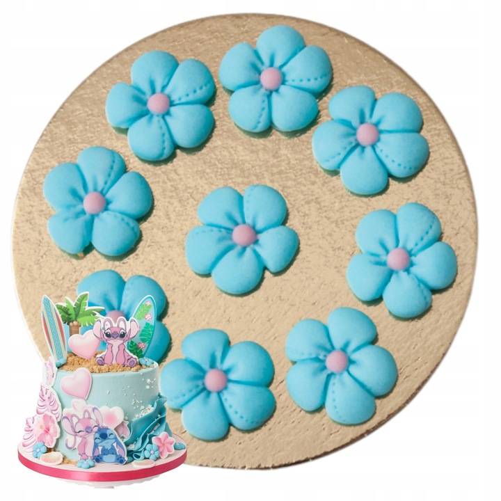 Flori Decorative Comestibile, Slodka Fanaberia, Design Atractiv, 9 Piese, Albastru, Accesorii Patiserie, Ornamente Tort Copii, Decoratiuni Petrecere Aniversara, Calitate Superioara, Usor De Aplicat Pe Desert, Design Atractiv Si Vesel