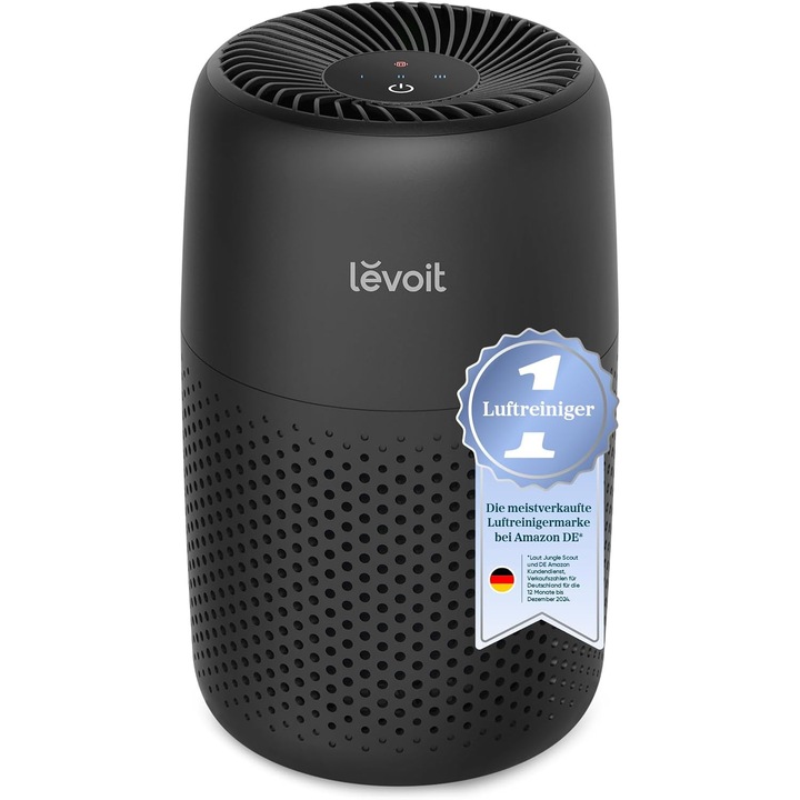 Purificator Aer LEVOIT Core Mini, cu Arome, Filtru HEPA, Negru