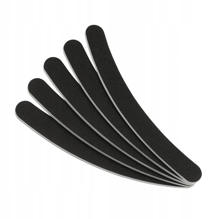 Set 5 pile cosmetice Beautifly, gradatie 100/180, pentru unghii naturale si gel, gri