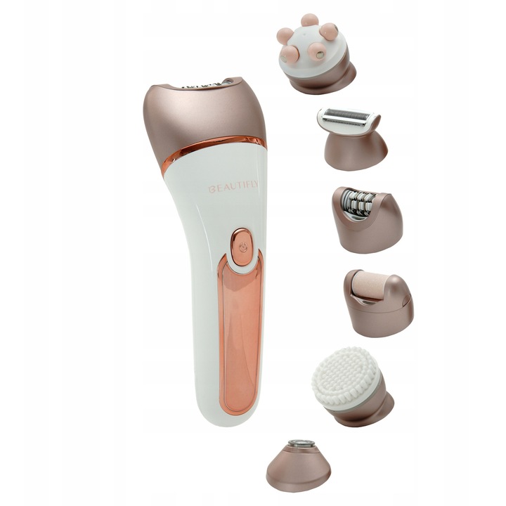 Depilator 5 in 1 Beautifly Beauty Silky, functii multiple, waterproof, 2 viteze, compact