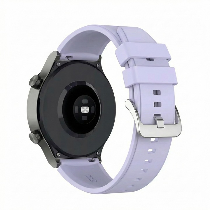 Szilikon szíj Huawei Watch GT2 GT3 GT4 GT5 GT6 Pro 46mm 48mm, Samsung Galaxy Watch 46mm, 3 45mm, Gear S3, Garmin Venu 2 3 4 45mm, Redmi Watch 5 Lite / Active, Amazfit GTR GTR2, Xiaomi Mi Watch, BEST ACCESSORIES, 22 mm, Lila