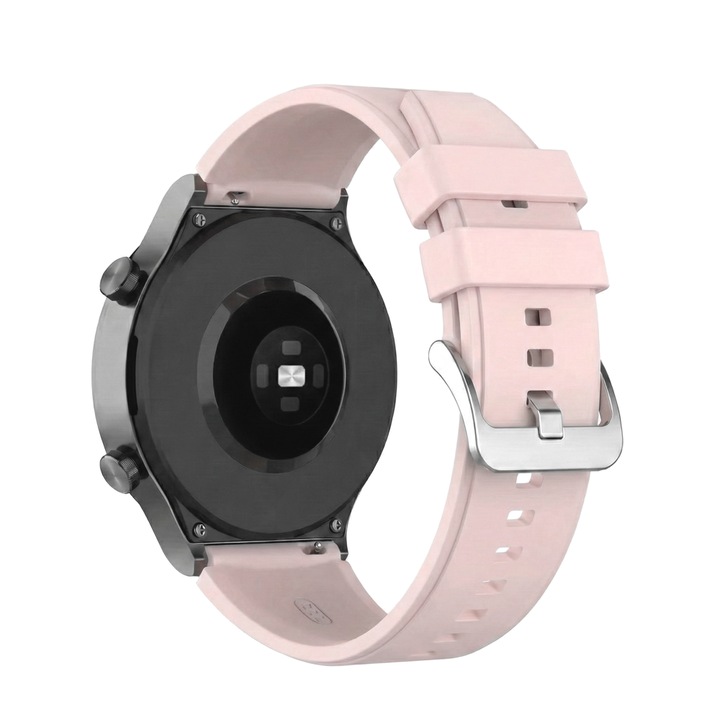 Szilikon szíj Huawei Watch GT2 GT3 GT4 GT5 GT6 Pro 46mm 48mm, Samsung Galaxy Watch 46mm, 3 45mm, Gear S3, Garmin Venu 2 3 4 45mm, Redmi Watch 5 Lite / Active, Amazfit GTR GTR2, Xiaomi Mi Watch, BEST ACCESSORIES, 22 mm, Roz