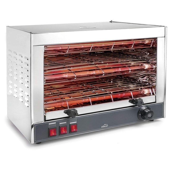 Grătar electric Lacor 69173 3000W 2 felii, 21, 65x16, 93x12, 2cm