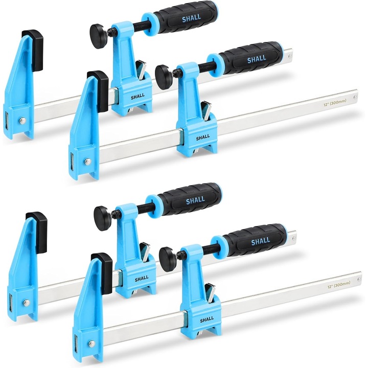 Set 4 Cleme Metalice "Sal" 300mm, Forta Strangere 272kg, Otel Inoxidabil
