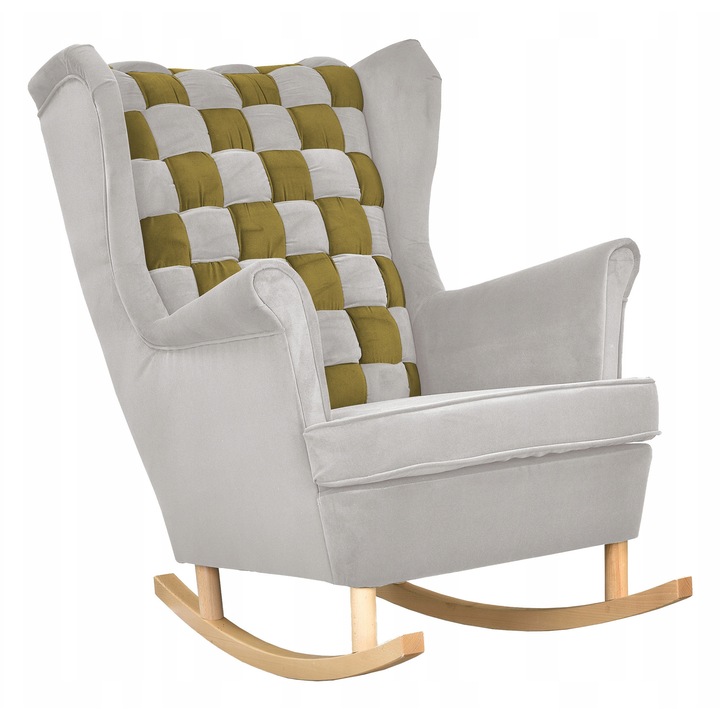 Family Meble Carol Duo hintaszék, szürke/olívazöld