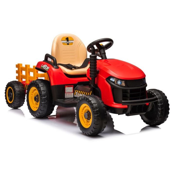 Tractor electric LEAN BBH-030, rosu, 88x51x35cm