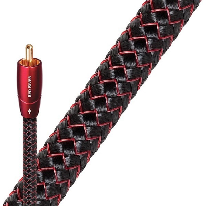Cablu audio RCA AudioQuest, Red River, 1.0 m, 2 x RCA - 2 x RCA, rosu/negru