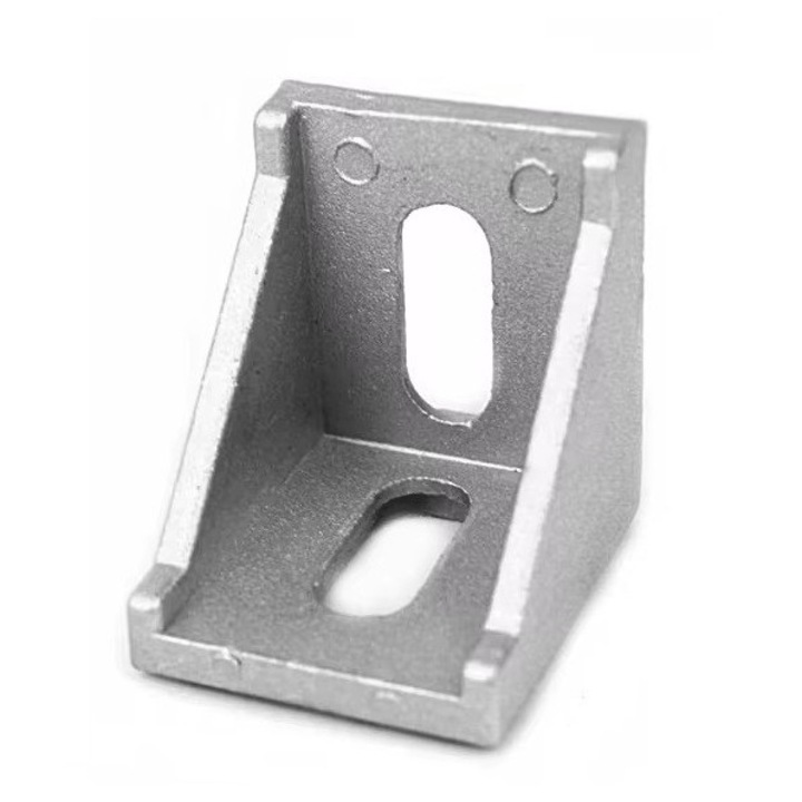 Conector de colt unghi 90 pentru profile din aluminiu, Matik, 30x35x35 mm, aluminiu anodizat, argintiu, 1 bucata in set, rezistenta ridicata, durabilitate, aspect estetic, compatibil cu profile 30x30 cu canelura de 8