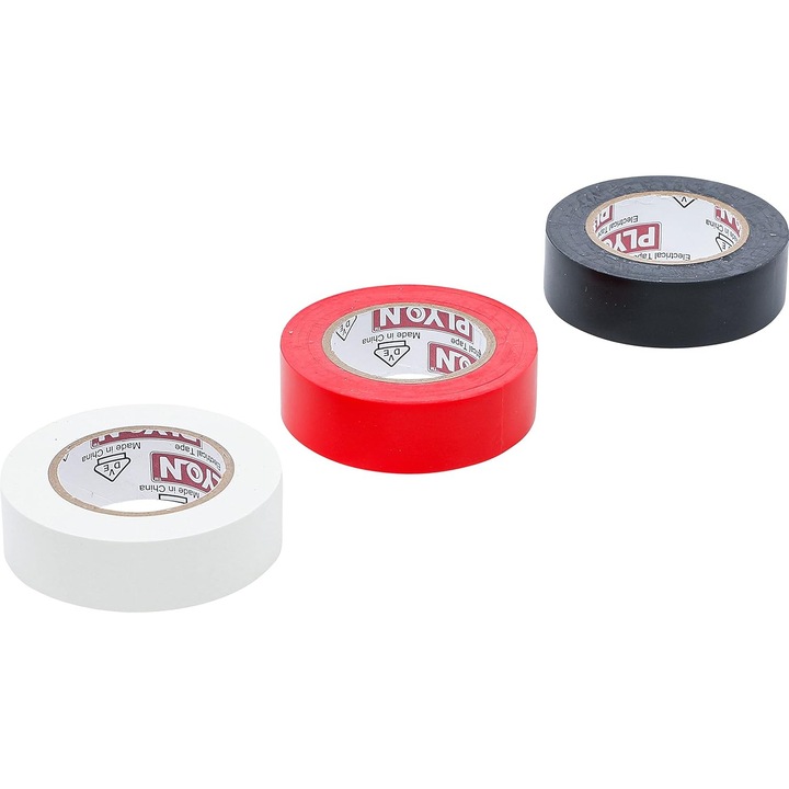 Set 3 Roll Banda Izolatoare VDE 80834 BGS, PVC, 19mm x 10m