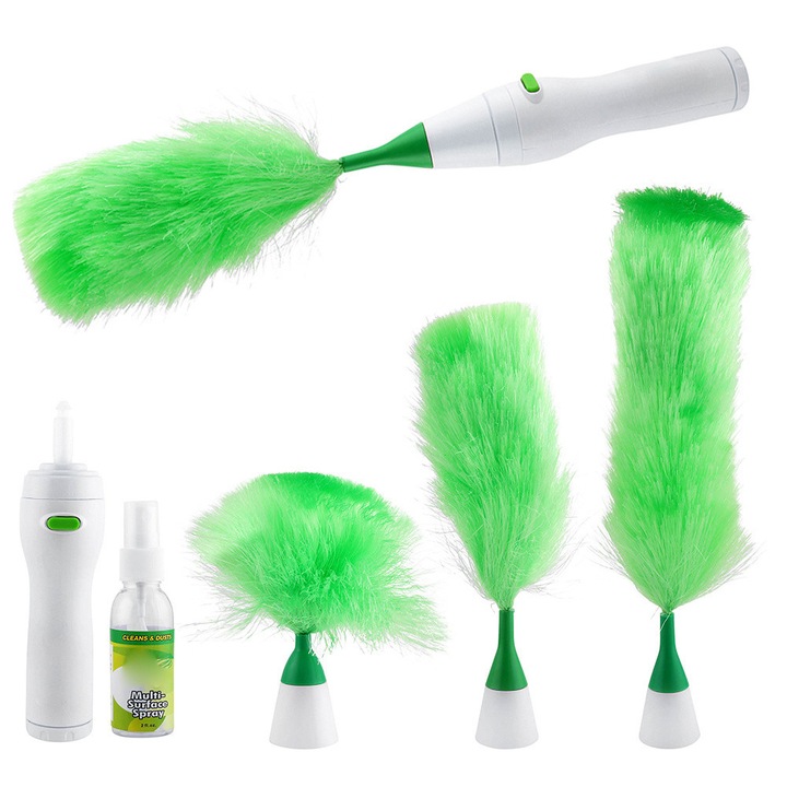 Set electrica de curatare Verk Group, perie rotativa, 3 perii interschimbabile, 24cm x 4,5cm