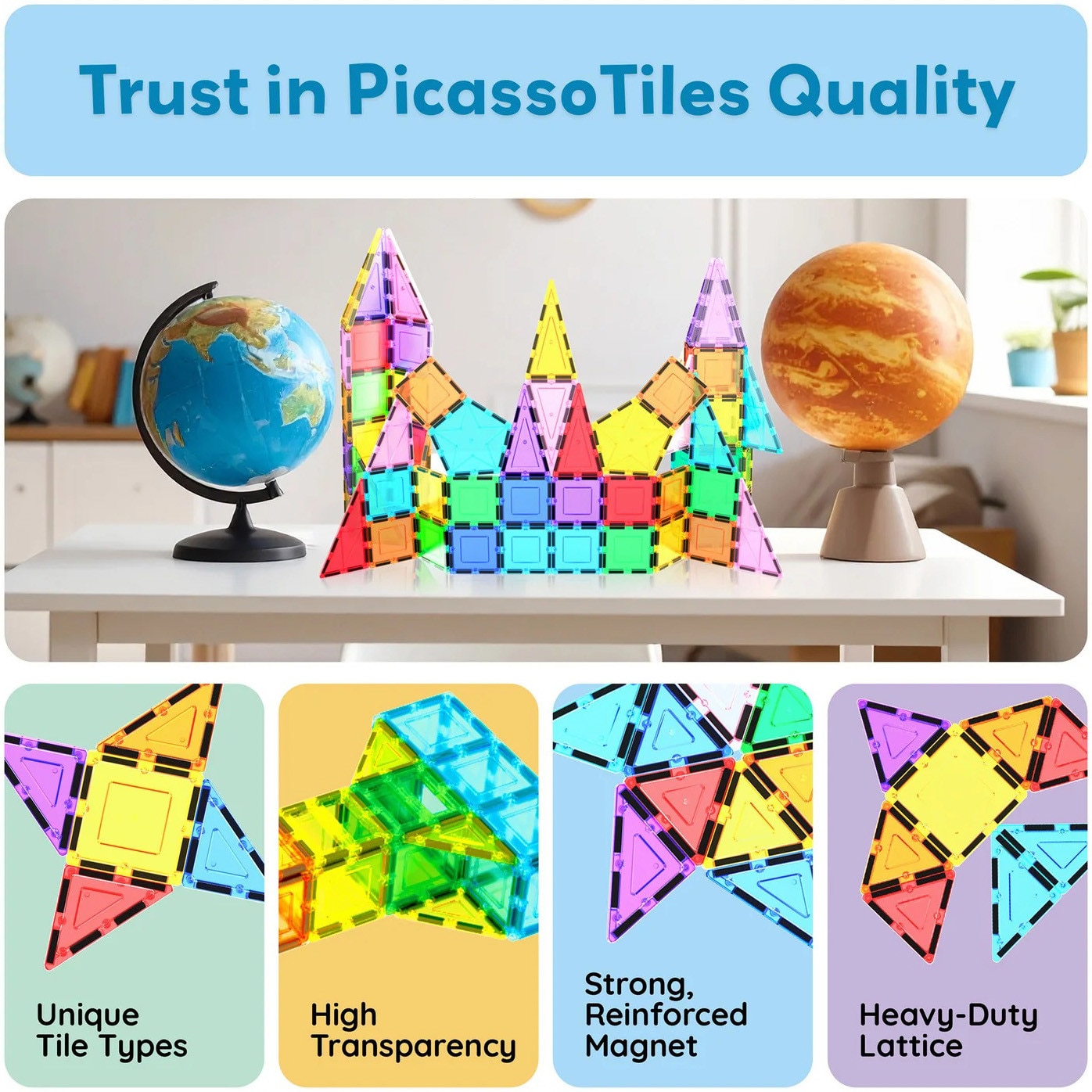 ★Backyard Markets★ PICASSO 2冊セット Set de constructie magnetic Picasso Tiles - Lansator racheta, 32