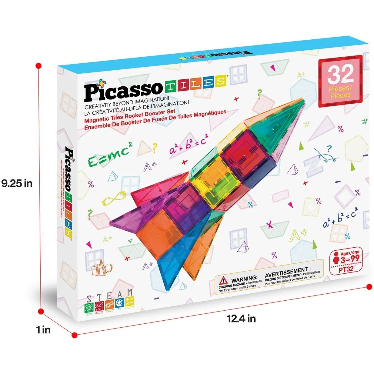 Set de constructie magnetic Picasso Tiles - Lansator racheta, 32