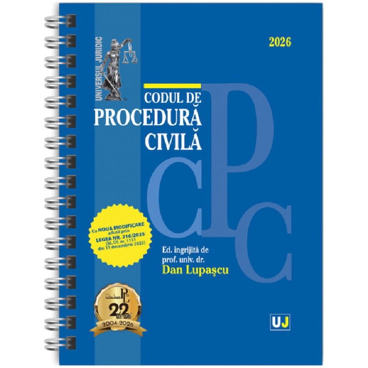 Codul de procedura civila ianuarie 2026 (editie spiralata), Lupascu Dan