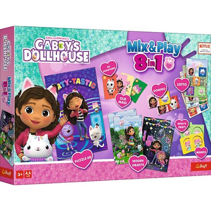 Trefl gabbys dollhouse joc 8in1
