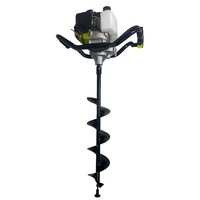 Motoburghiu pentru pamant MESTERINO TOOLS NT-GD520A + burghiu de 150 mm, motor in 2 timpi, 52cc, 2.3 CP, turatie maxima 10000 RPM