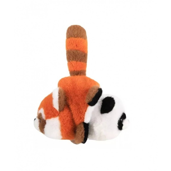 Mascota reversibila Aymax®️, Urs Panda negru-alb si Urs Panda rosu multicolor, 30 cm