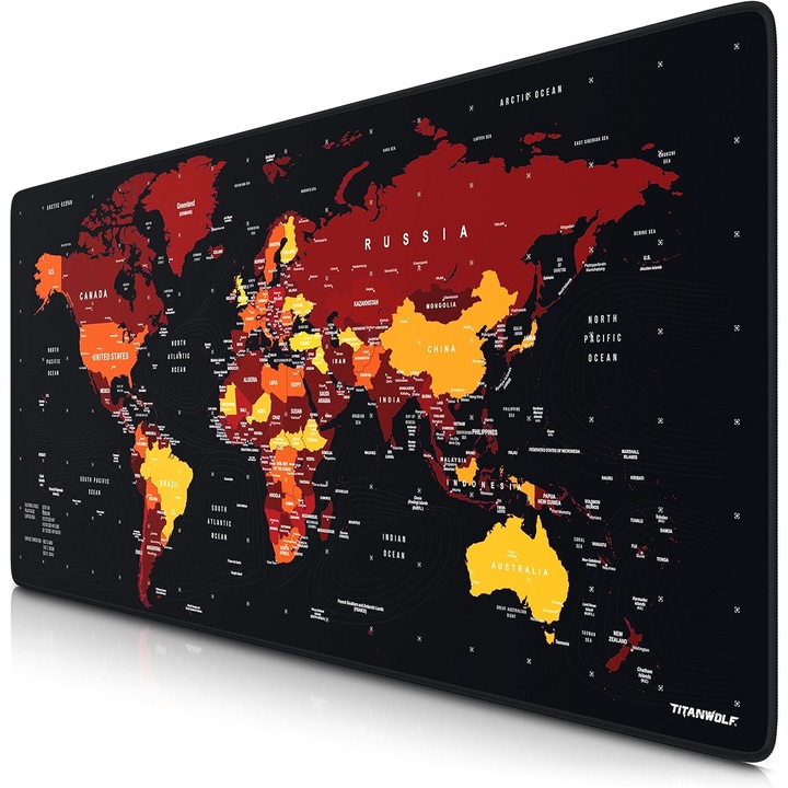 Mousepad Gaming Harta Mondiala Titanwolf - Precizie si Confort