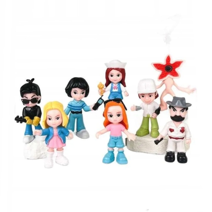 Set 8 Figurine tip Stranger things Aymax® 5/7 cm, personaje principale