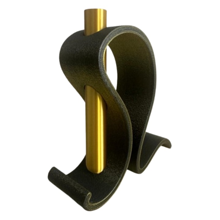 Vaza Decorativa 3D Spirala Neagru/Gold