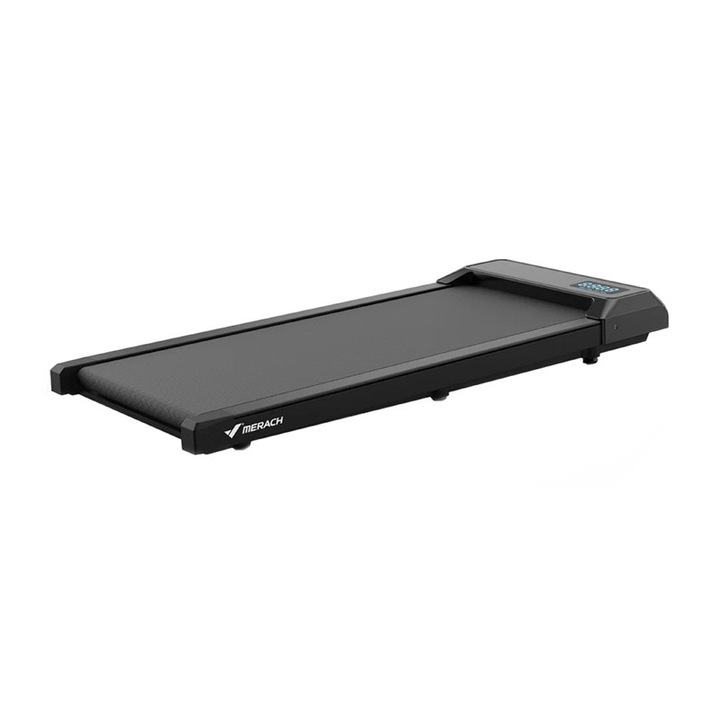Banda de alergat MERACH MR-T21B1, Viteza Maxima 6.4km/h, Sarcina maxima 120kg, 109.5 × 47.0 × 11.7 cm, Compatibila cu diferite aplicatii prin Bluetooth, Negru