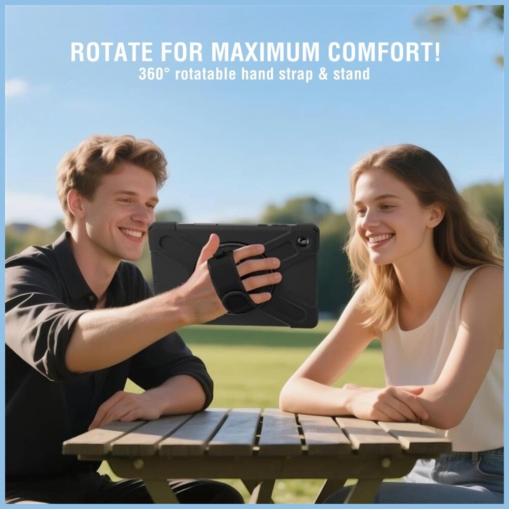 Carcasa 4smarts Rugged Case Grip compatibila cu Samsung Galaxy Tab A11, 8.7 inch, Negru