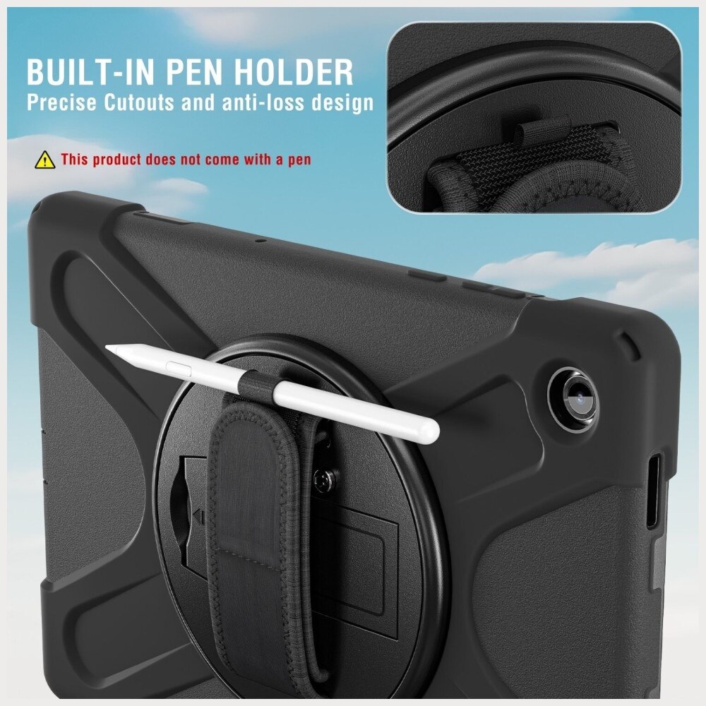 Carcasa 4smarts Rugged Case Grip compatibila cu Samsung Galaxy Tab A11, 8.7 inch, Negru