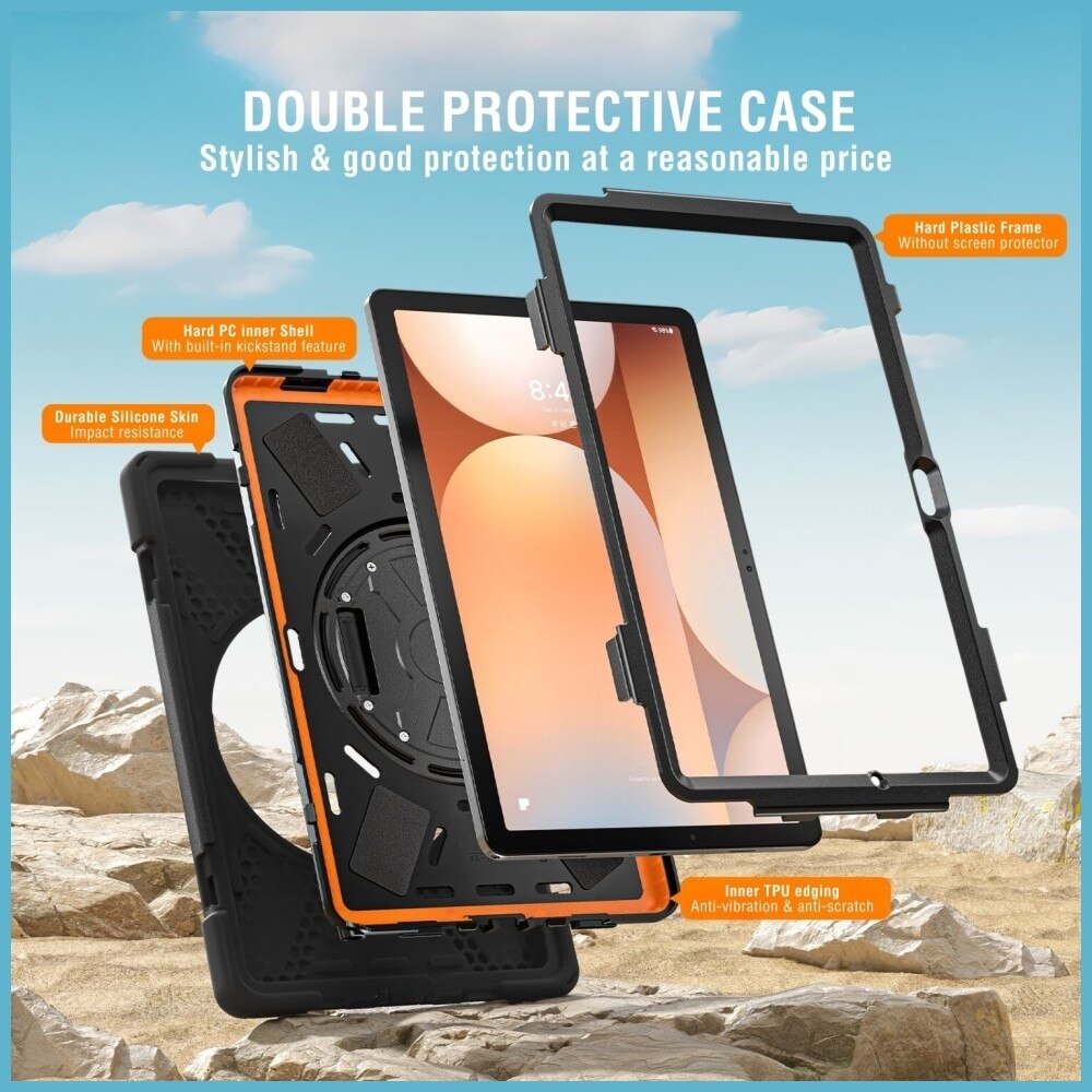 Carcasa 4smarts Rugged Case Grip compatibila cu Samsung Galaxy Tab A11, 8.7 inch, Negru