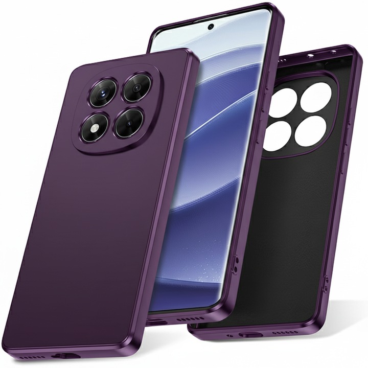 Калъф от силикон за Xiaomi Redmi Note 15 Pro Plus 5G / Poco M8 Pro, ултра тънък, лилав