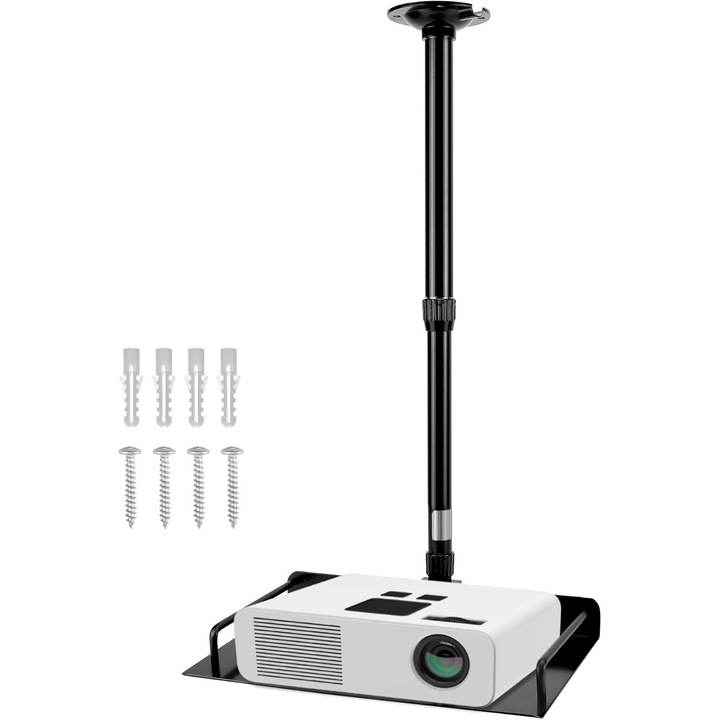 QWORK Projektor Mennyezeti Tartó, Állítható 38-60 cm, 3 kg Teherbírás