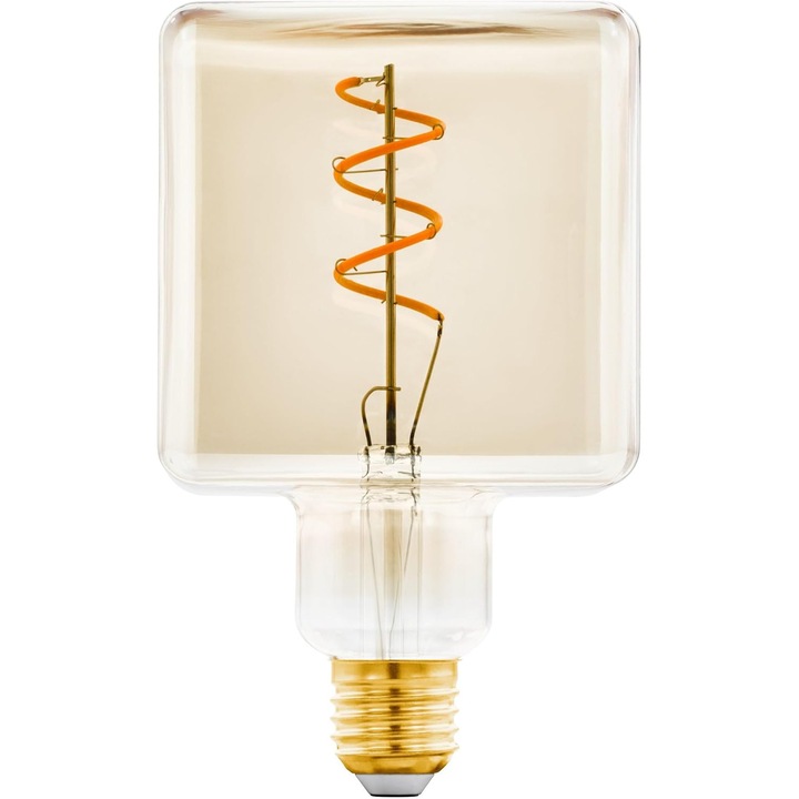 EGLO E27 LED Izzó Dekoratív Vintage Spirál, 4W, 50lm, Meleg Fehér 1700K, Átmérő 9.5cm