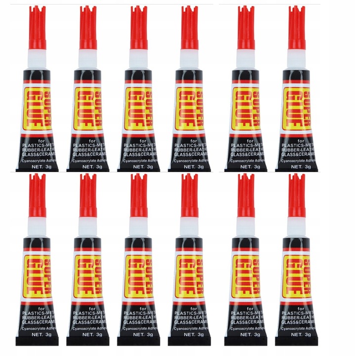 Adeziv super puternic, set 12 buc, uscare rapida, aplicare usoara