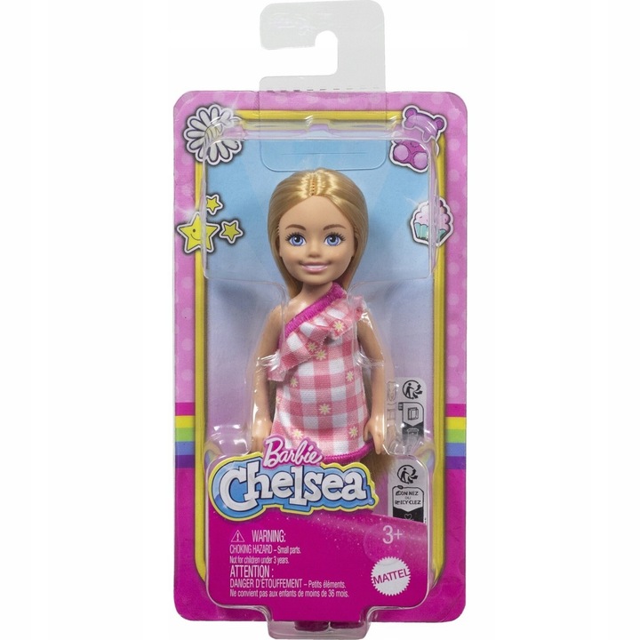 Papusa Barbie Chelsea, 13cm, par blond, pentru copii 3-13 ani
