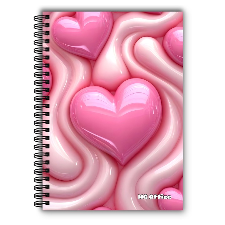 Caiet Dictando A5 80 File, MG Office, Caiete cu Spirala Foi Liniate 80g/mp, Plump, Glossy Softcover Premium