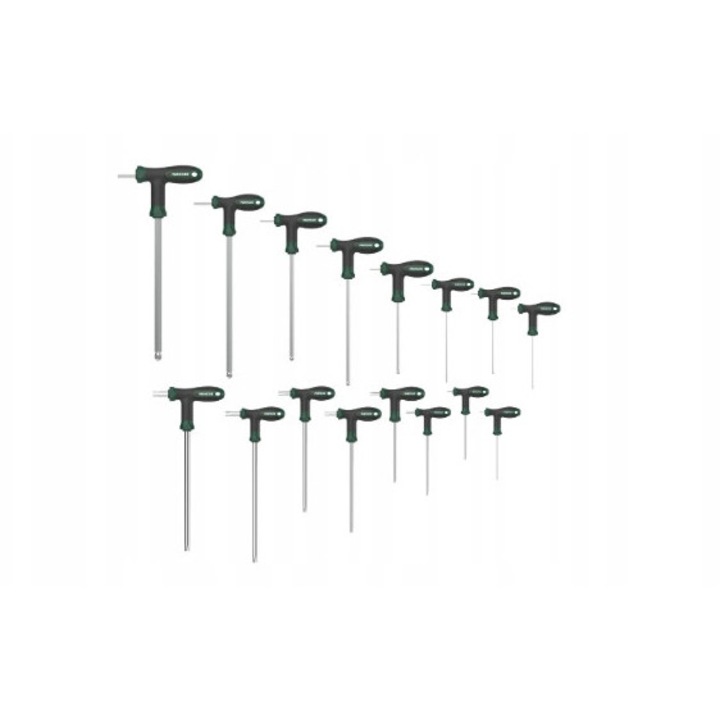 Set chei TORX si IMBUS, 16 elemente, Parkside, 38x28x6,5cm, din otel