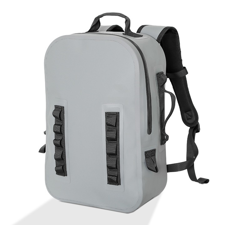 Rucsac, 25L, TPU, capacitate mare, rezistent la cadere si uzura, design ergonomic, etans, la moda, sport in aer liber, 32x16.5x48cm, gri inchis