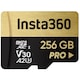 Insta360 Card SD 256 GB cu adaptor SD Card de memorie de mare viteza, card de memorie UHS-I C10 A2 TF pentru tableta/telefon mobil/camera/sistem audio auto/joc Consola