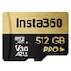 Card de memorie MicroSDXC 512GB, Insta360, U3, A2, 100MB/s, cu adaptor SD