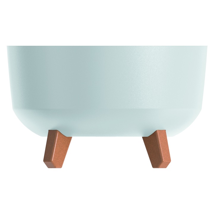 Ghiveci cu picioare Gracia Low, 30x20cm, alb, set cu 4 picioare