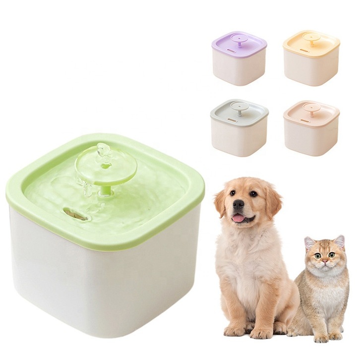 Fantană automată de apă 1L, Nunbell, pentru pisici și câini, design compact, ușor de curățat