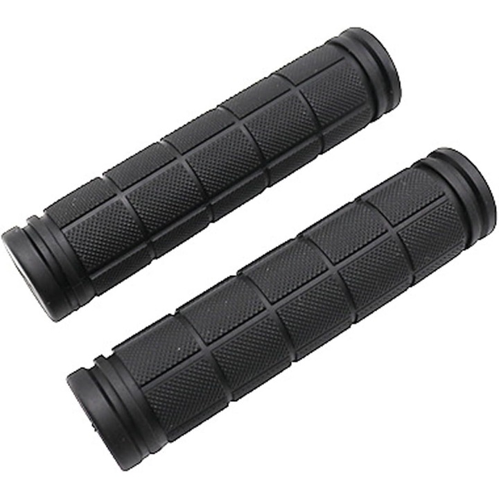 2 darabos szett, gumi markolatok/kormányfogantyúk, csúszásmentes és ergonomikus, 22 mm átmérő, 120 mm hosszúság, Fekete
