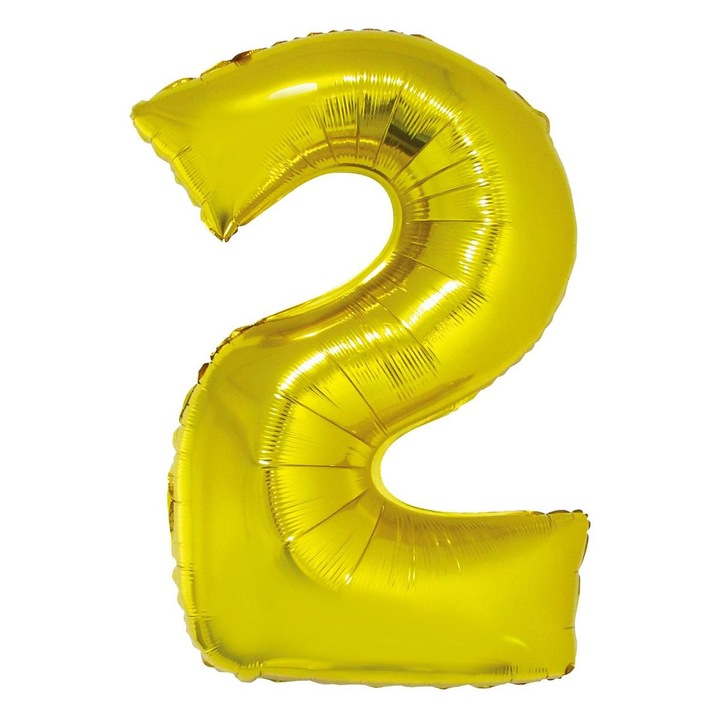 Fólia lufi, Luka, szám 2, arany, 85cm, 1 db-os szett.