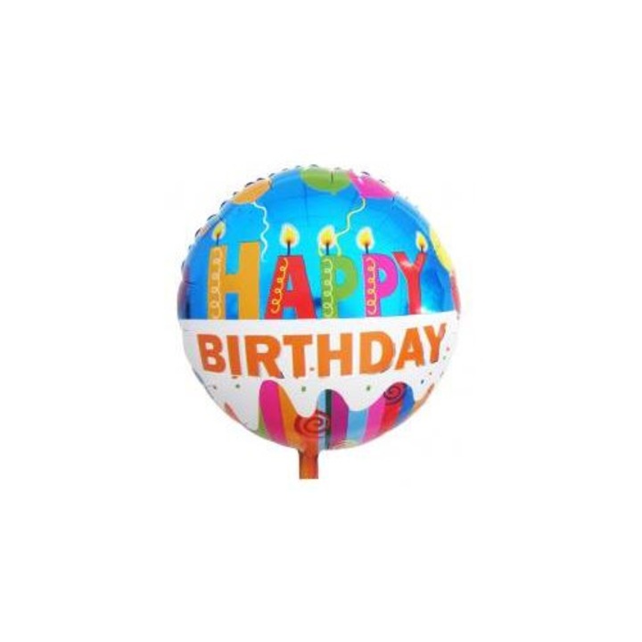 Fólia lufi "Boldog Születésnapot", 18 inch, 1 db-os készlet.