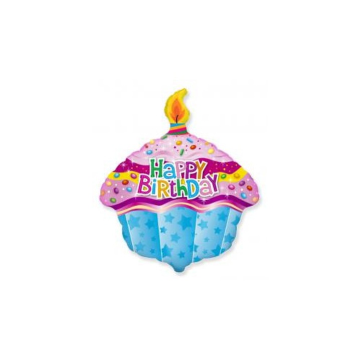 Fólia lufi 24" Muffin, többszínű, partikészlet