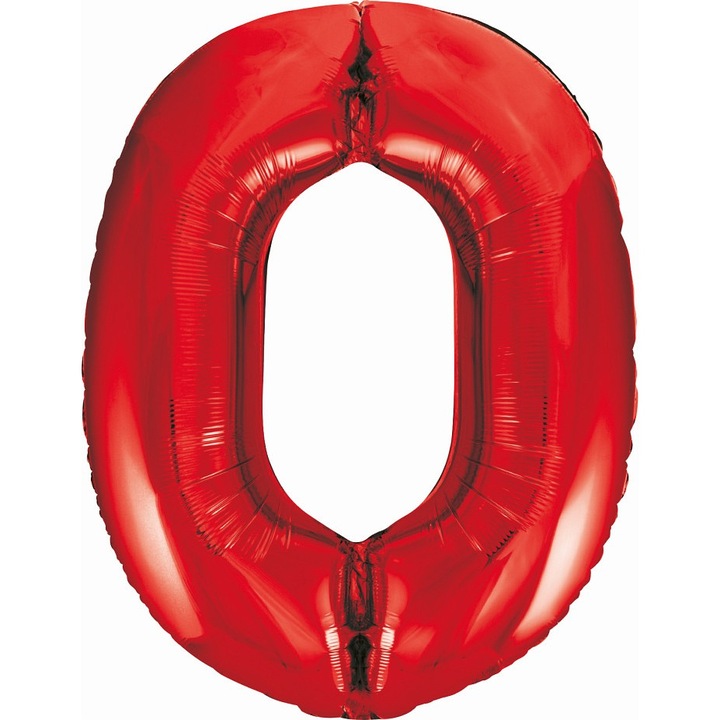 Fólia lufi szám 0, Luka, piros, 85cm, 1 db-os készlet.