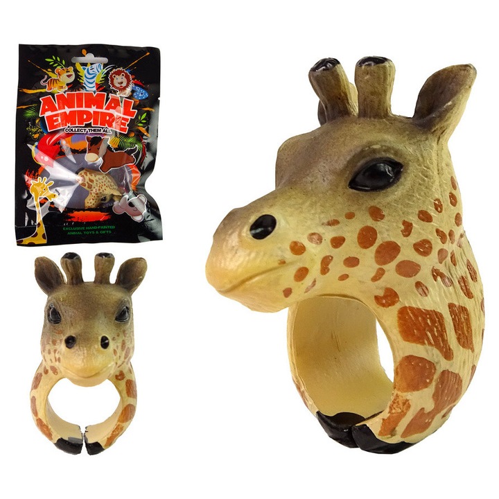 Inel girafa, LEAN TOYS, 5,5x3x3cm, pentru copii peste 3 ani