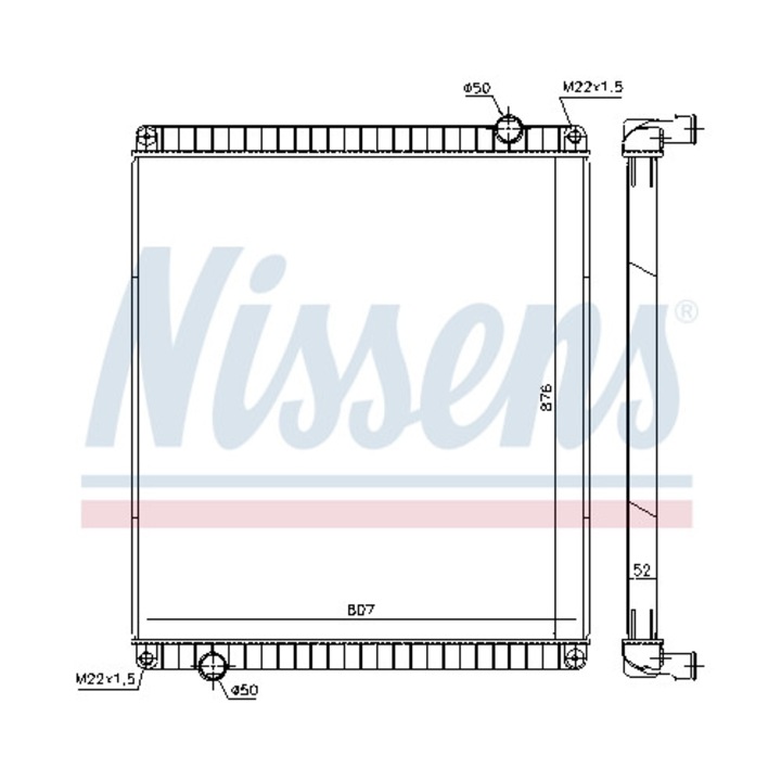 Radiátor, motorhűtés NISSENS 65483